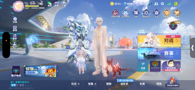 QQ飞车手游【87级】1机甲3骑宠贵族11