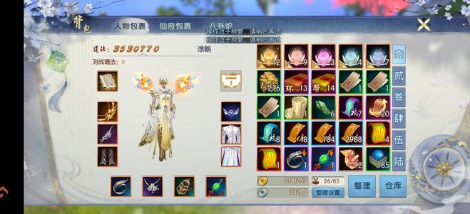 诛仙【67级怀光】道玄饰品14套三千符一万元宝