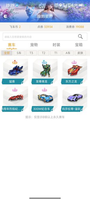 QQ飞车【201级】就挂三天 全29猛兽AST