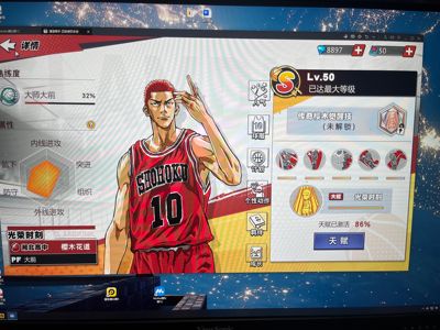 灌篮高手【80级】传奇三8觉，传奇樱木86%