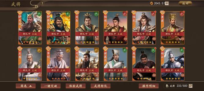 三国志之九州战【45级】全武将，战法基本都有