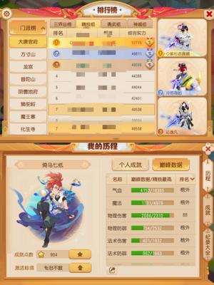 梦幻西游（手游）门派排行第7，物伤精锐88名