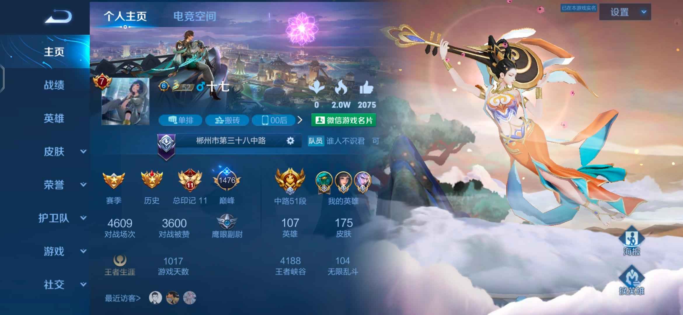 王者荣耀【107英雄175皮肤】王者历史国标号英雄联盟宗师号