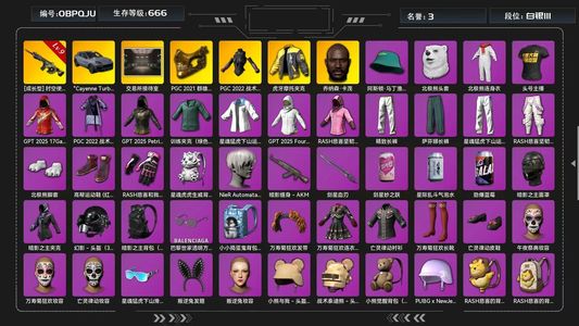 绝地求生（PUBG）9级时空 卡宴尼尔头金面黑鬼