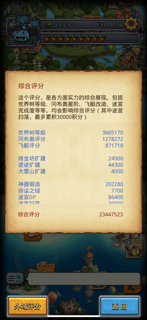 不思议迷宫2千3百万评分  71万消费