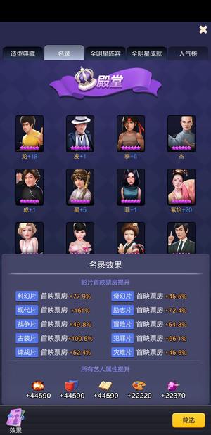 票房大卖王【1211级】现代162官服22六星主力满
