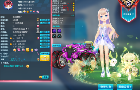 QQ飞车【177级】年钻4皇3四个四级29飞碟T1