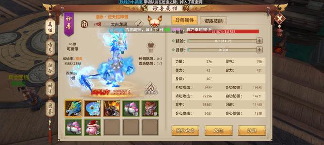 天龙八部手游（腾讯版）双神兽喜欢就拍