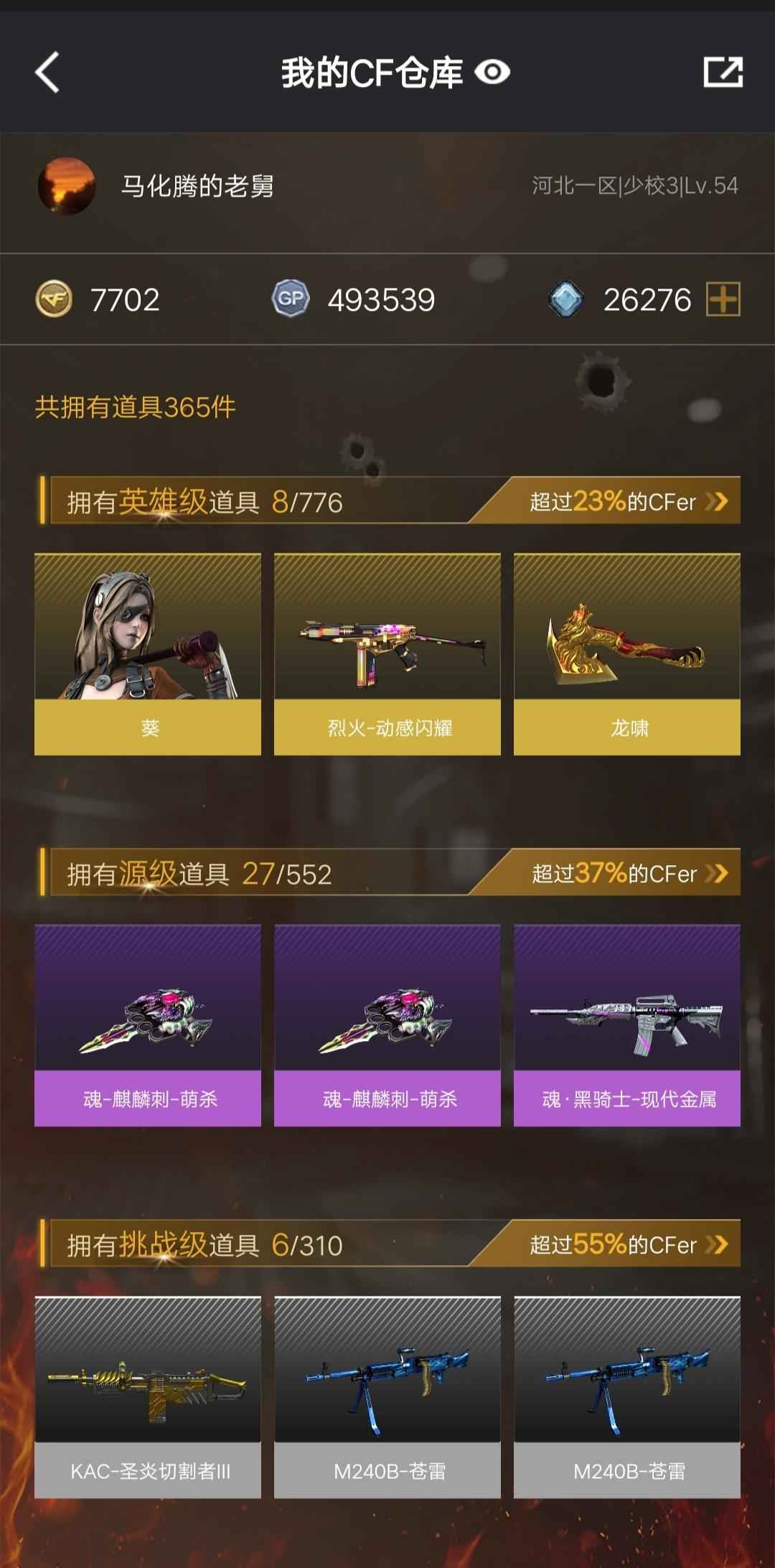 穿越火线（CF）【53级】6v动感乔伊套神兵修罗