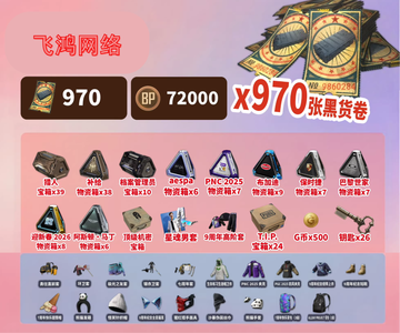 绝地求生（PUBG）限量秒杀丨970黑货券丨多箱子
