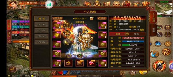 传奇世界手游极品战士一枚