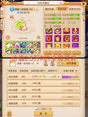 梦幻西游（手游）满技能资质爆炸黄胖子，细节满满