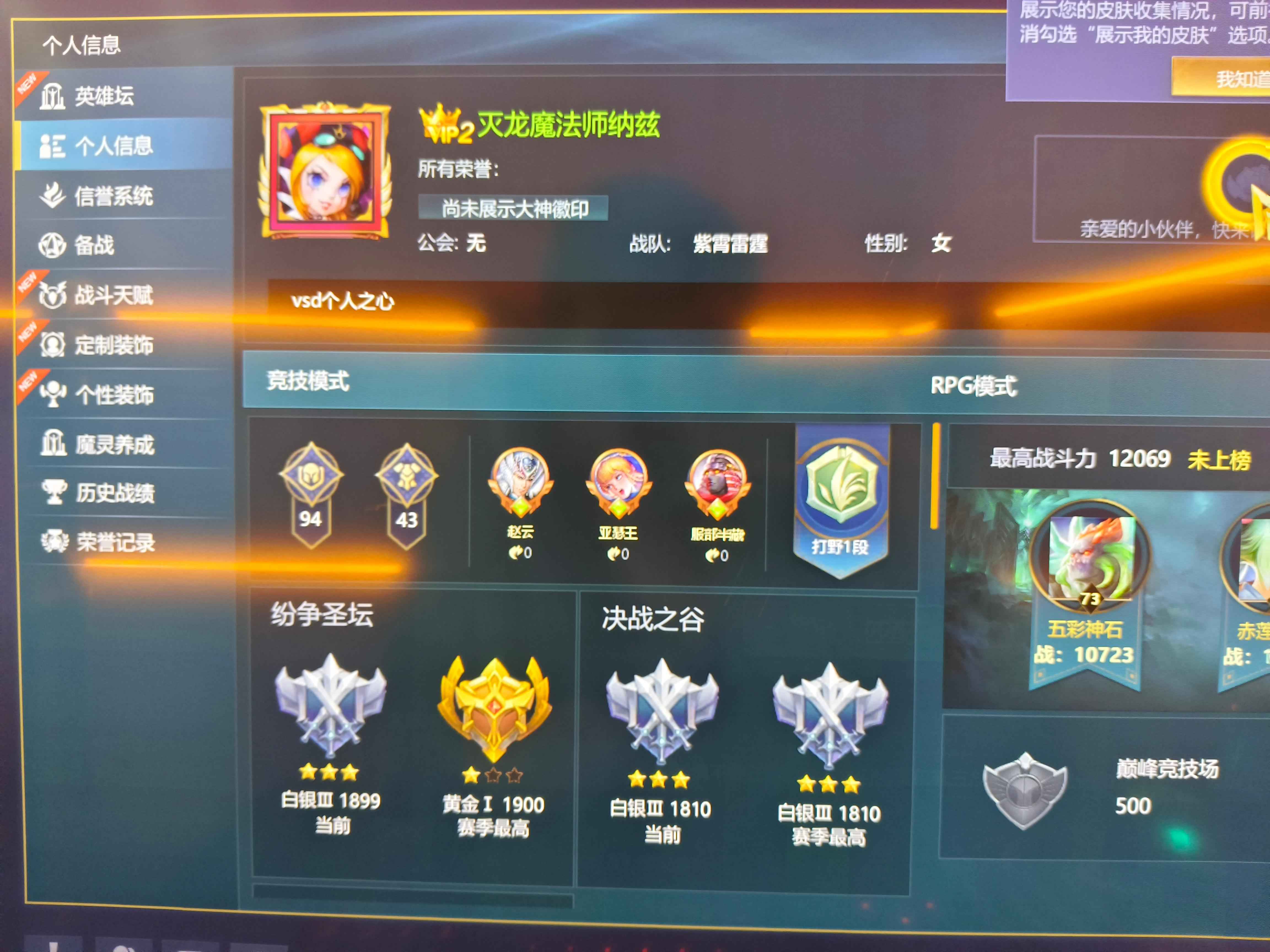 英魂之刃（端游）【30级】退游不想玩了