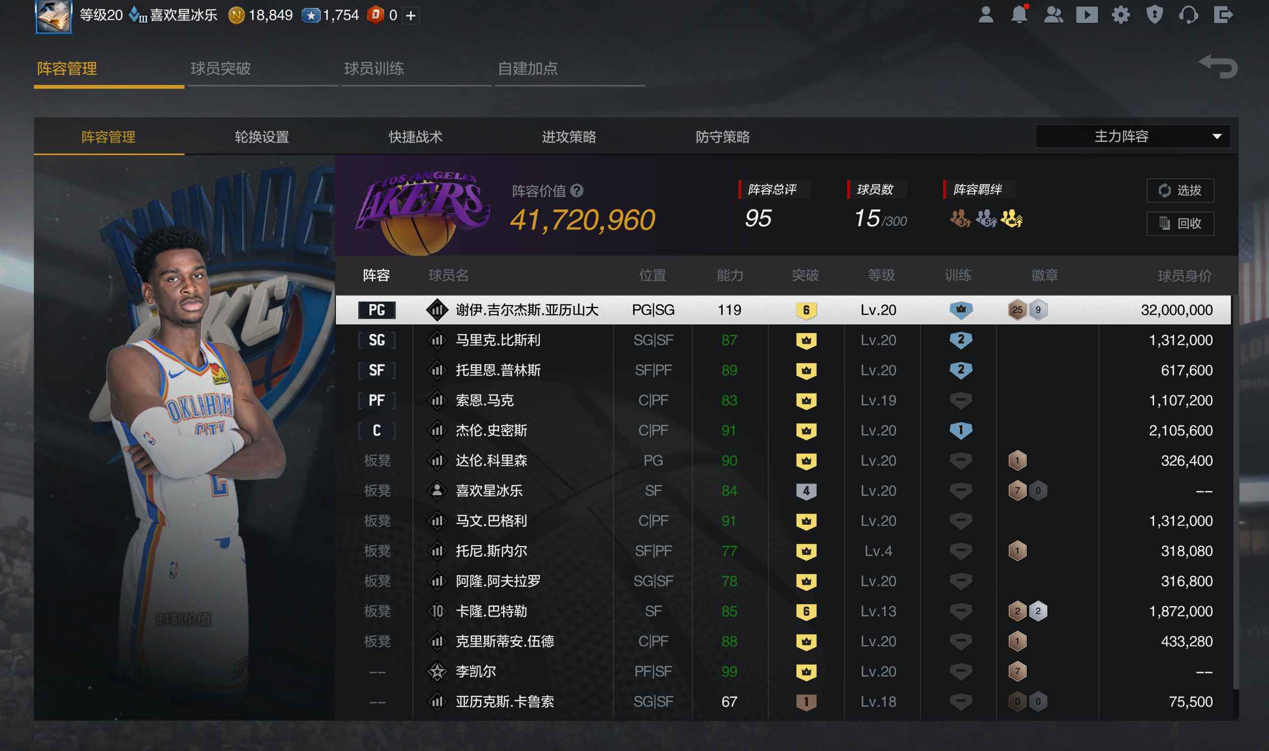 NBA2K OL2（端游）【20级】6图鸭梨带队精品王朝巨星号潜力