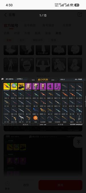 绝地求生（PUBG）生存等级1 名誉等级2 成长武器1 究极1 载具 枪皮美杜莎 金蛇 女团脸 塞壬锅