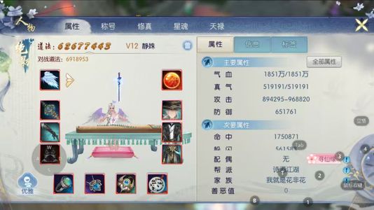 诛仙v12细节号道法榜前10