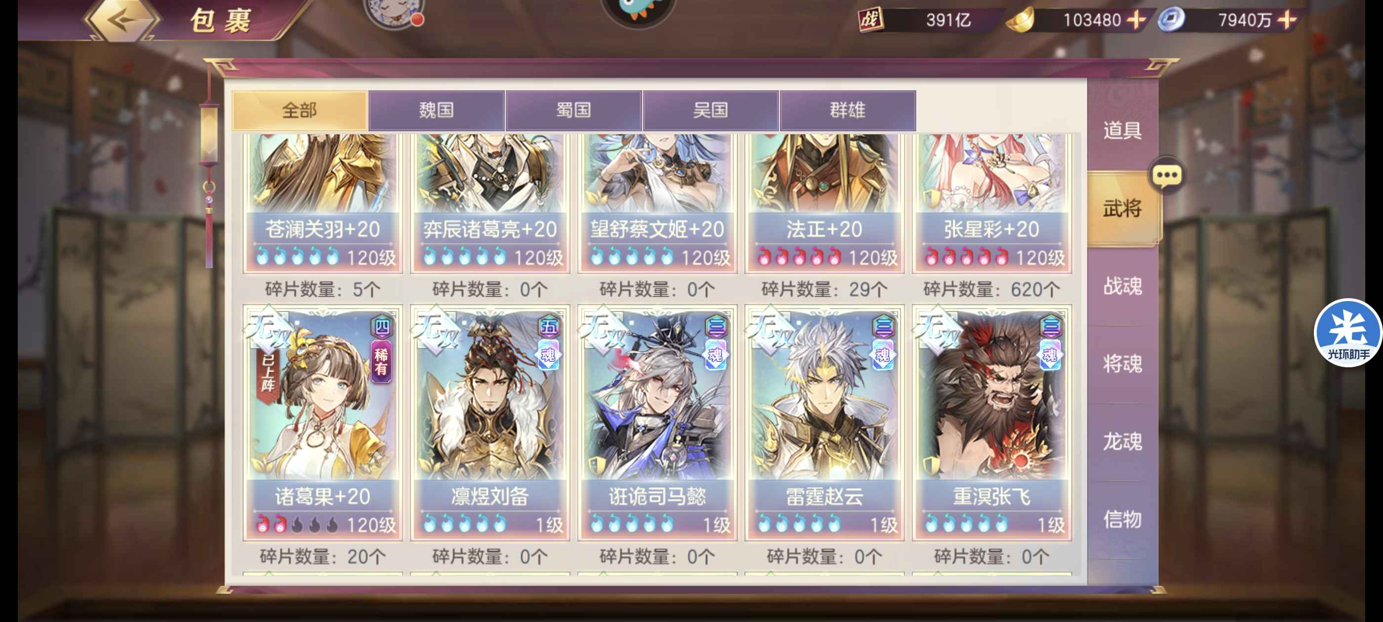 三国志幻想大陆【120级】400亿高氪多皮肤，一直更新