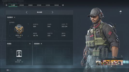 三角洲行动（Steam）总资产322.2M,