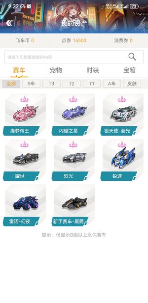 QQ飞车【149级】永久6A，黄金神兽飞虎王