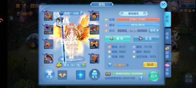星辰奇缘【89级魔导】高额外属性点 1.22万魔攻