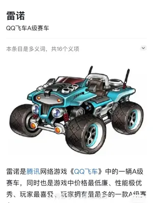 QQ飞车雷诺1000天