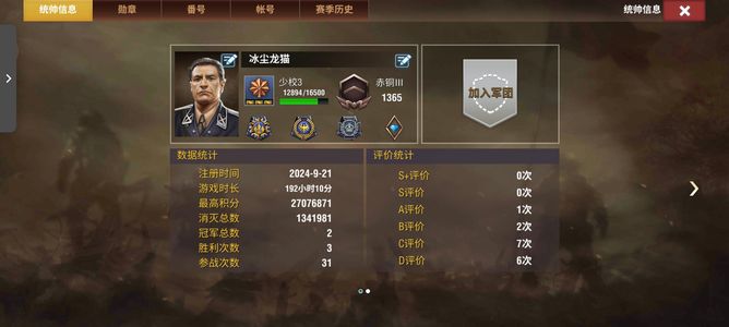 二战风云2【少校3赤铜3战绩】新手加勒比三华官巡洋官