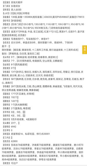 剑侠情缘3（剑网3）【角色分离-130级长歌】纵月琴娘小号