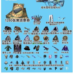 绝地求生（PUBG）生存等级1 名誉等级1 成长武器 究极 载具 枪皮1300票带初始邮箱 多箱子