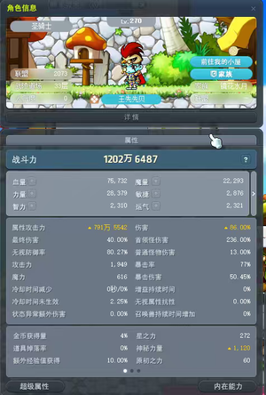 冒险岛（端游）【270级】圣骑士1200万战力