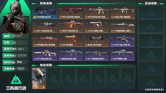 三角洲行动【总资产405M青铜】【商品标题】：【烽火60级青