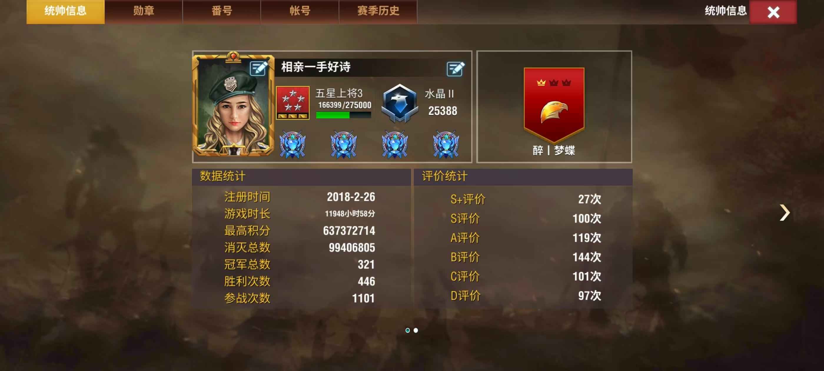 二战风云2【一级准尉黑铁1战绩】五星三号看图