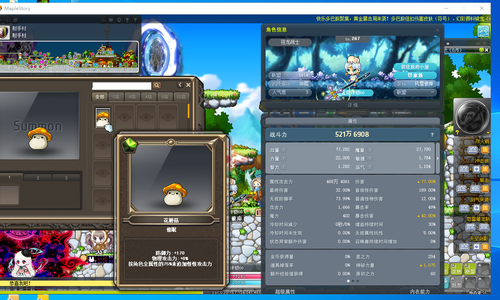 冒险岛（端游）【267级】520万战力永恒宠ss物靓时装