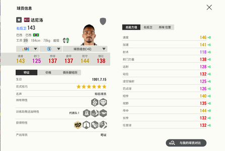 FC Online 足球在线4wc22达尼洛 皇马尤文巴西