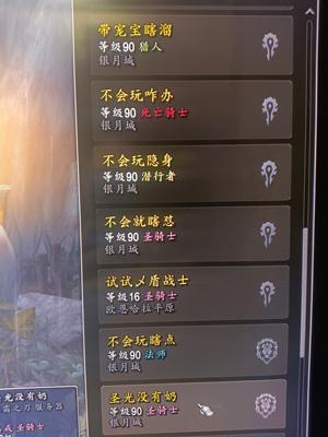 魔兽世界自用号，没时间玩了