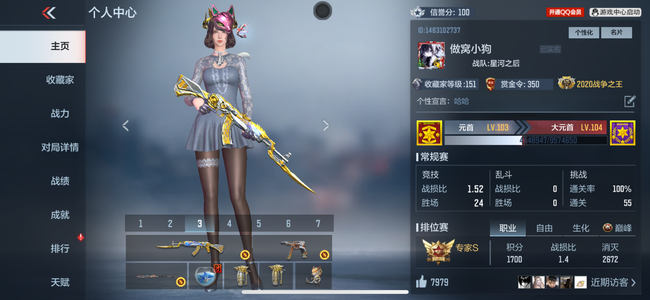 穿越火线：枪战王者V5 10王者武器 316英雄武器 5英雄角色 396万化 专家S