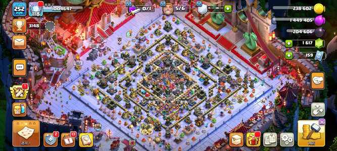 部落冲突A1850 主17本，夜10