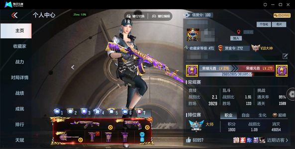穿越火线：枪战王者V10 45王者武器 304英雄武器 75英雄角色 791万化 大师