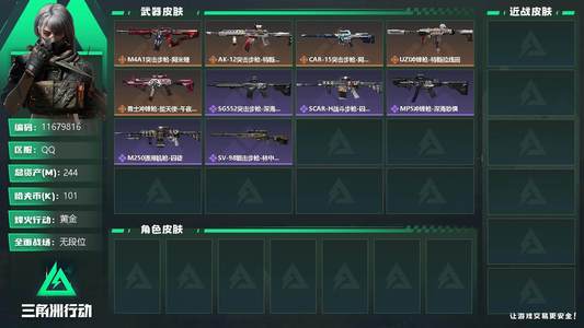 三角洲行动【总资产244M黄金】[11679816]总资产: