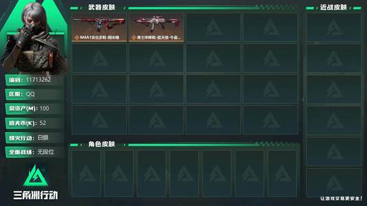 三角洲行动【总资产100M白银】[11713262]总资产: