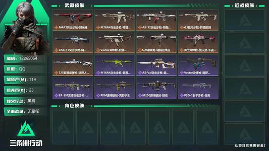 三角洲行动总资产119M 黑鹰