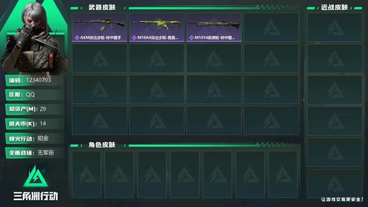 三角洲行动总资产29M 铂金