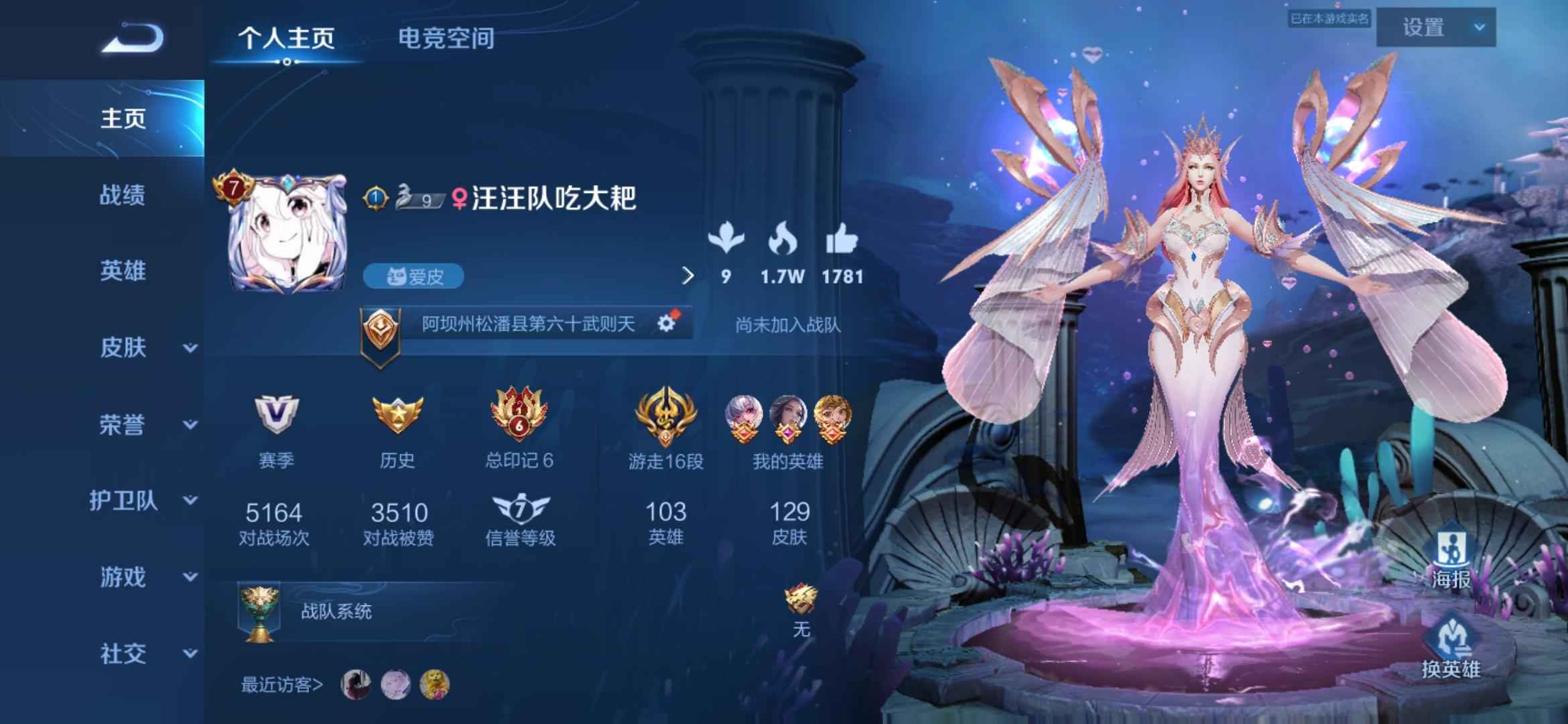 王者荣耀【103英雄129皮肤】V7号，多限定，高质量