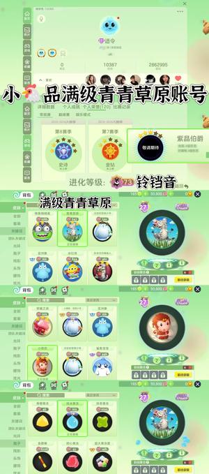 球球大作战稀有满级青青草原 二级格鲁