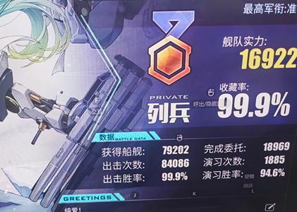 碧蓝航线收藏99.9毕业号