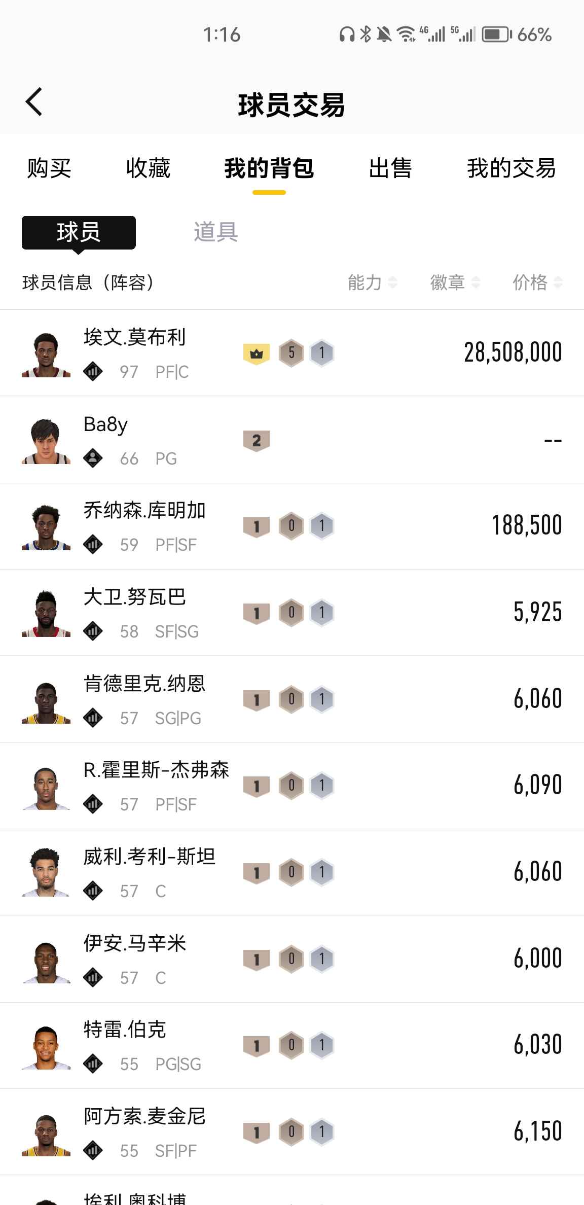 NBA2K OL2（端游）【1级】满突莫布里