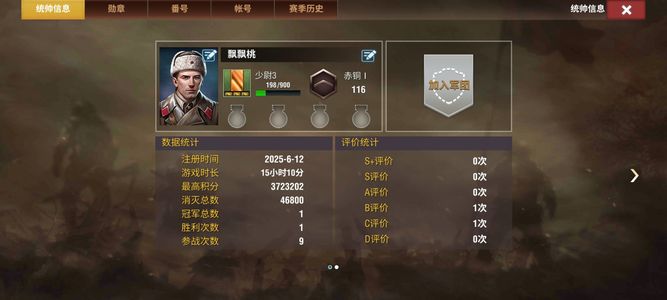 二战风云2【少尉3赤铜1战绩】平台规定最低价