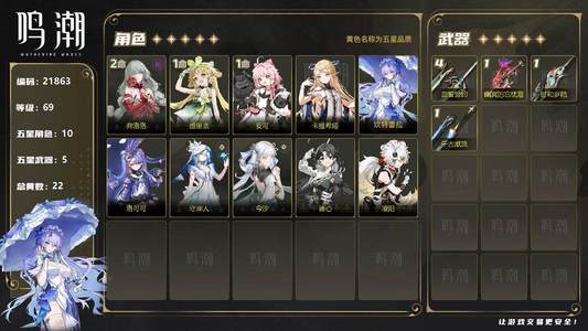鸣潮【69级】21弗01龙00卡