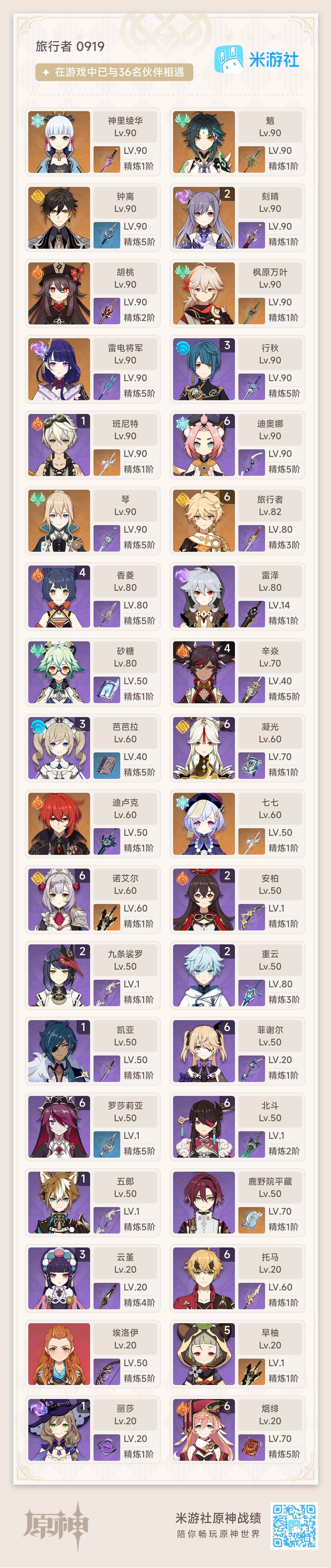 原神【57级】死邮，注销两年了