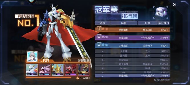 数码宝贝：源码【13级】极品排名号。懂得都懂31万战力