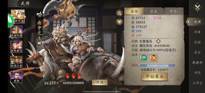 攻城掠地【魏.‌征东将军‌.237级】新区强魏，随便玩